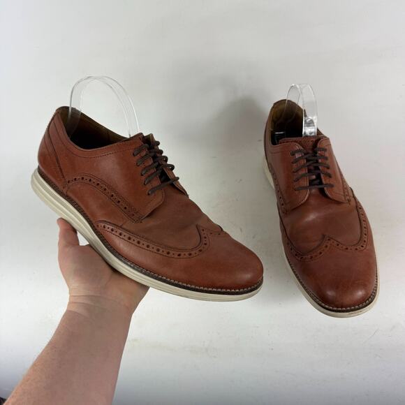Cole Haan Originalgrand Wingtip Oxfords Men's 11 Brown Lace Up Low Top C26471 - Picture 1 of 10
